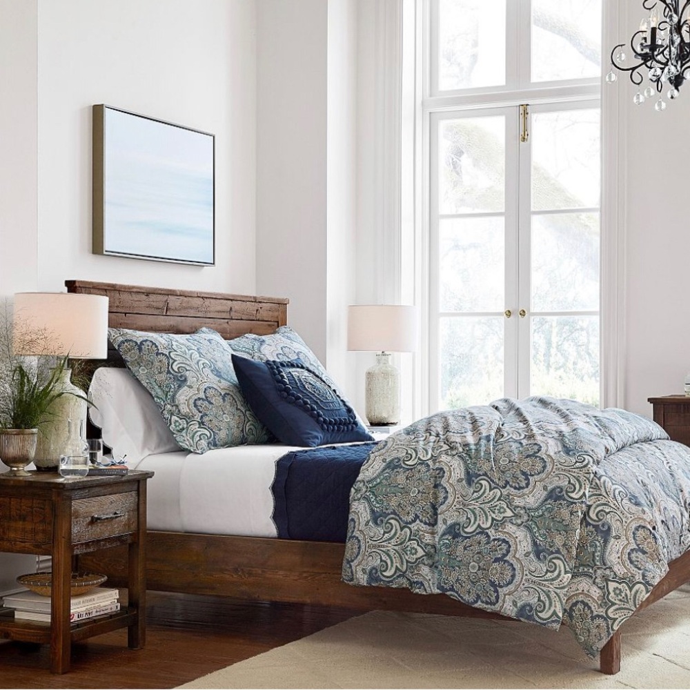 Pottery Barn Jordana Paisley Cotton Percale Duvet Cover